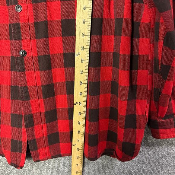 VINTAGE POLO‎ RALPH LAUREN BUFFALO RED PLAIN BUTTON DOWN SZ XL - Picture 6 of 8